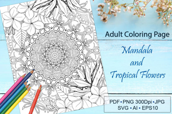 Download Mandala and Flowers Coloring Book - Flowers coloring book Collection