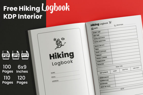 Download Free Hiking Logbook - KDP Interior - Logbook Collection